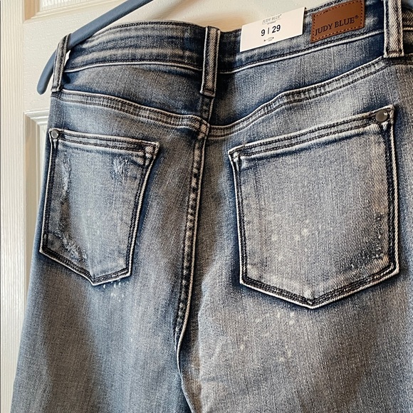 Judy Blue Women's Classic Denim Stretch Distressed Jeans size 9 - Picture 2 of 16